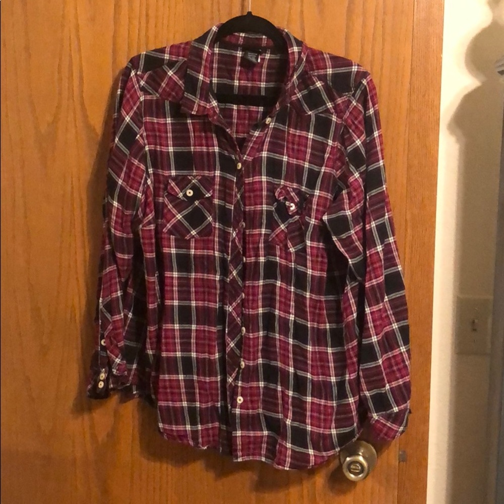 Flannel print shirt